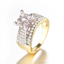 Горячая мода светло-голубой драгоценный камень золото креативное обручальное кольцо с бриллиантом cz кольцо позолоченные украшения